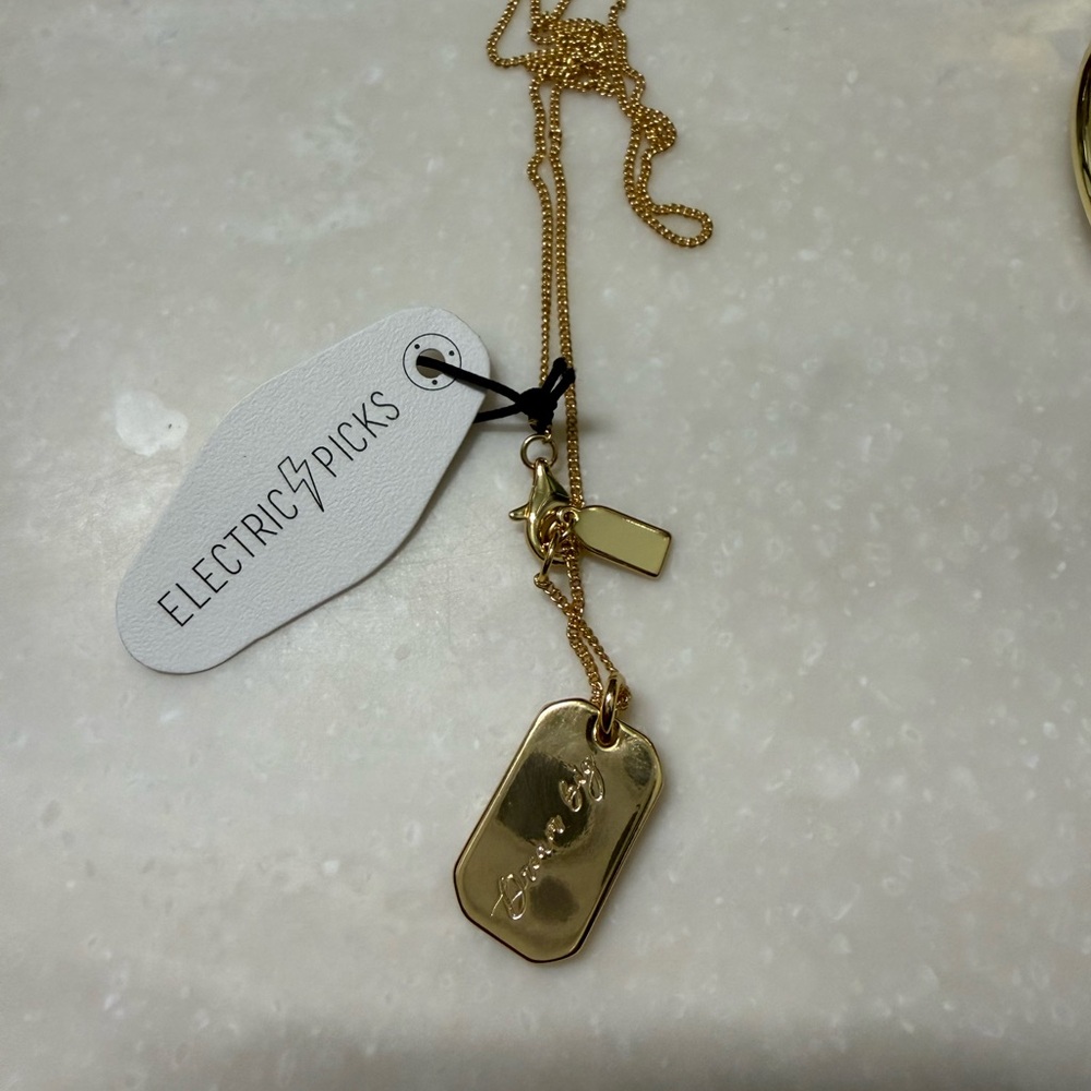 Electric Picks Gold Necklace